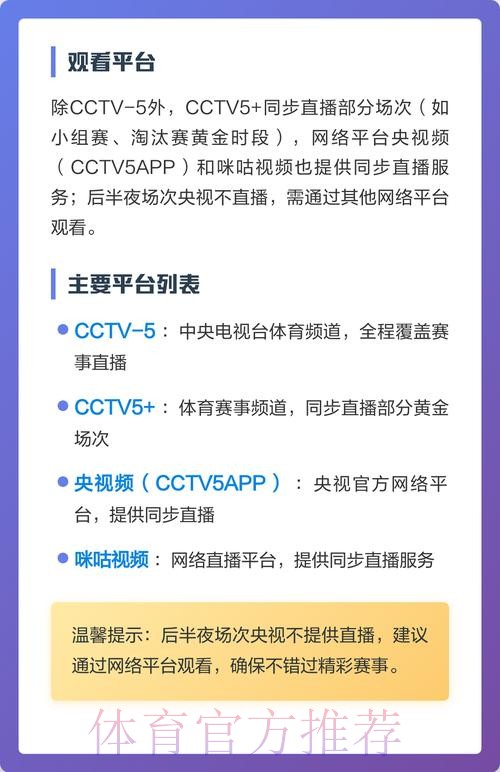 最新版世界杯直播平台一览与在线观看入口大全